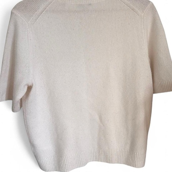VINCE Wool & Cashmere-Blend Short-Sleeve Crewneck Sweater Large - Picture 7 of 8